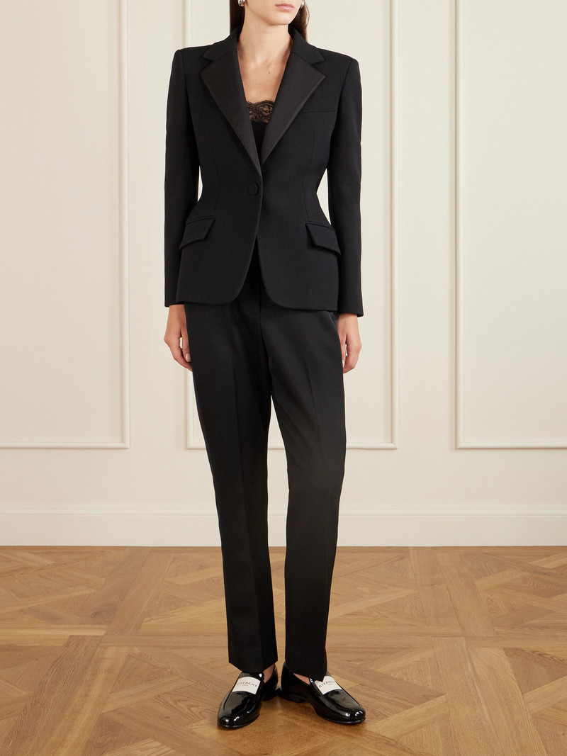 Givenchy Grosgrain-trimmed Wool Slim-fit Pants outlook