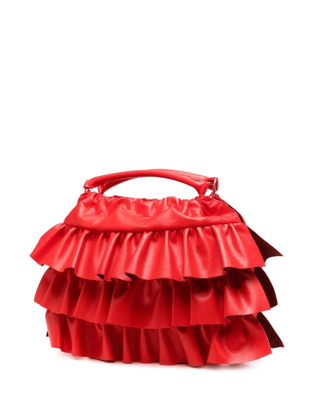 pleated top handle tote bag - 4