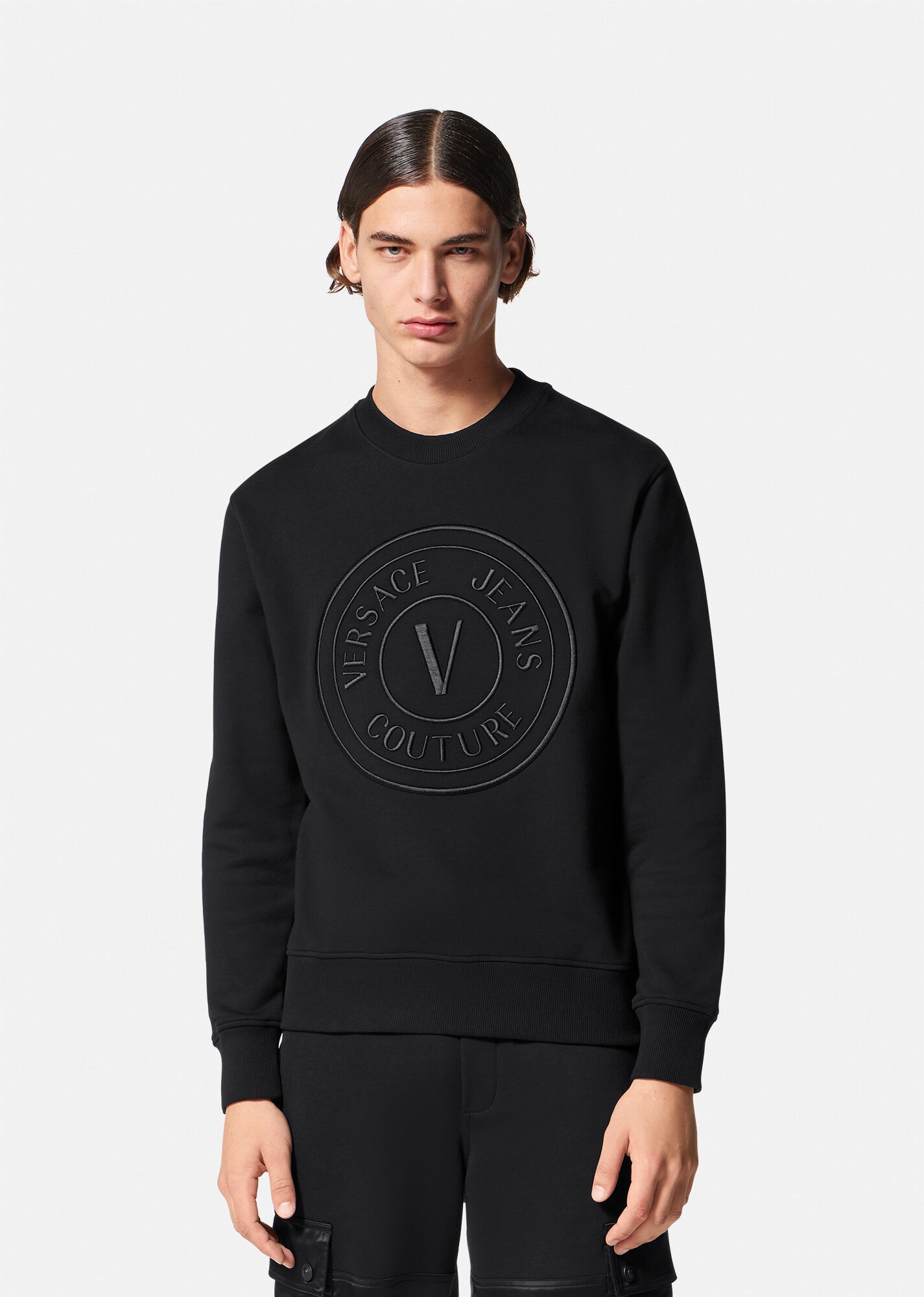 Embroidered V-Emblem Sweatshirt - 3