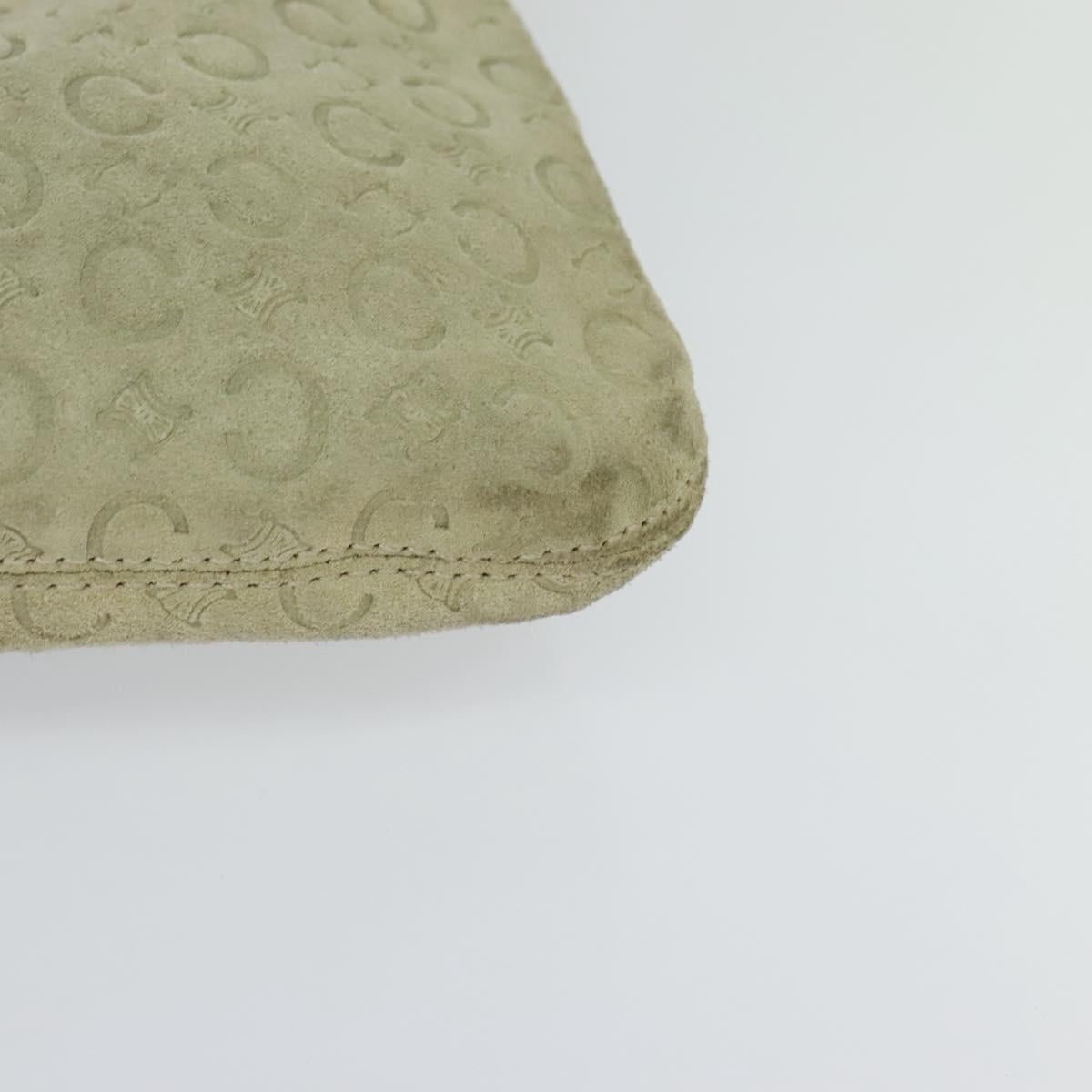 CELINE C Macadam Canvas Shoulder Bag Suede Gray - 11