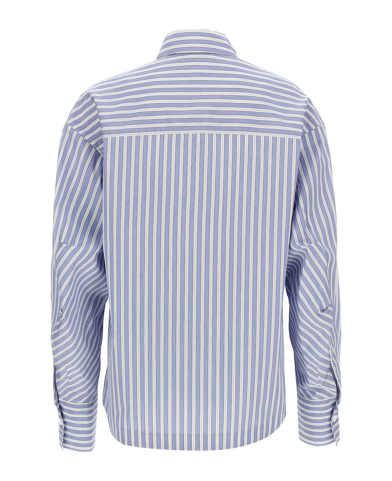 Tシャツ・カットソー THE ATTICO SS25 ELIZA STRIPED SHIRT (250WCH00014CCC051 870) THE ATTICO 'eliza' Shirt | italist | REVERSIBLE