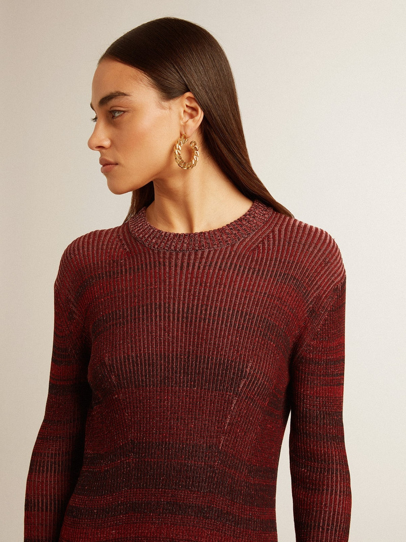 Irregular-striped cotton dress 6