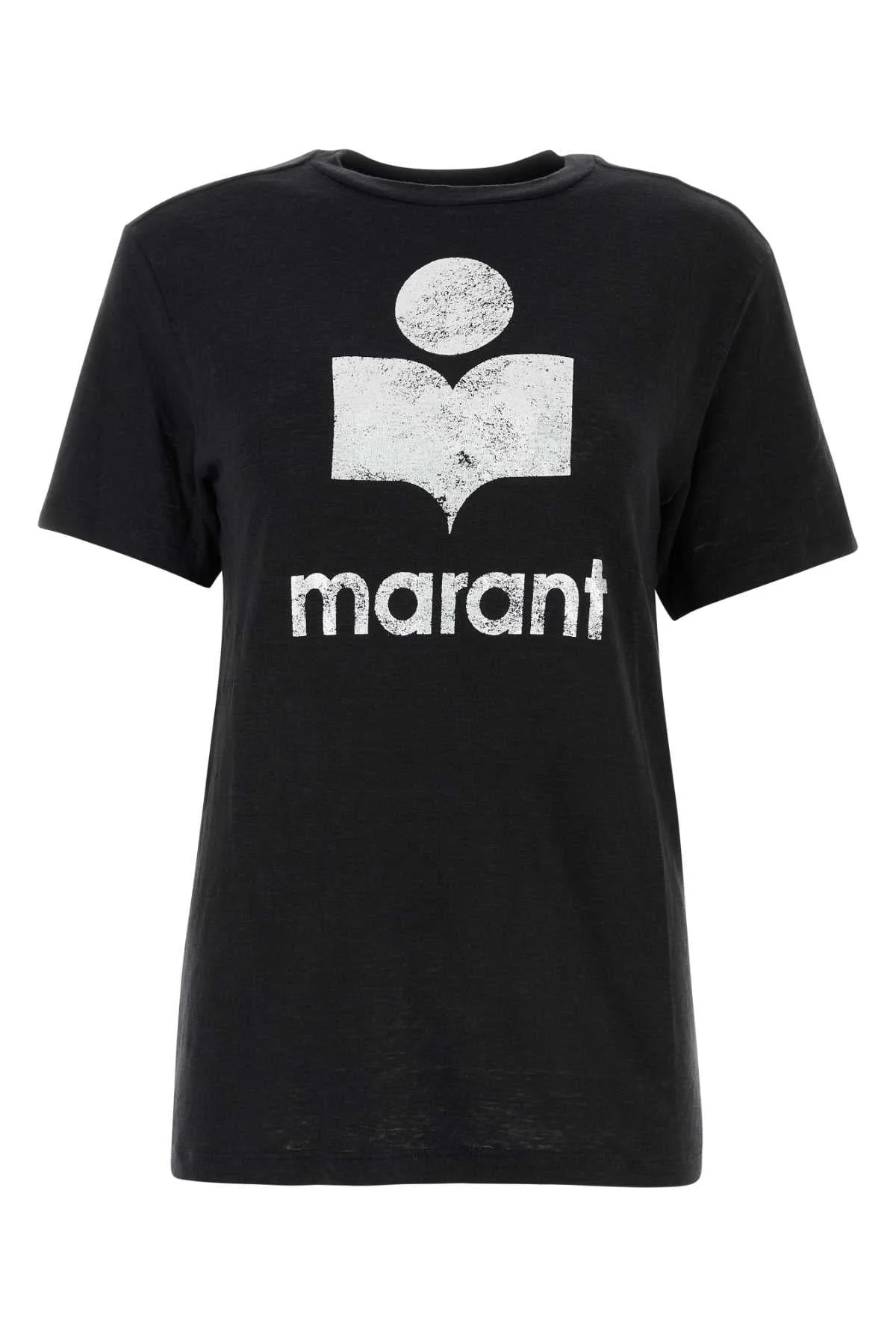 Isabel Marant Etoile Women Black Linen Zewel T-Shirt - 1