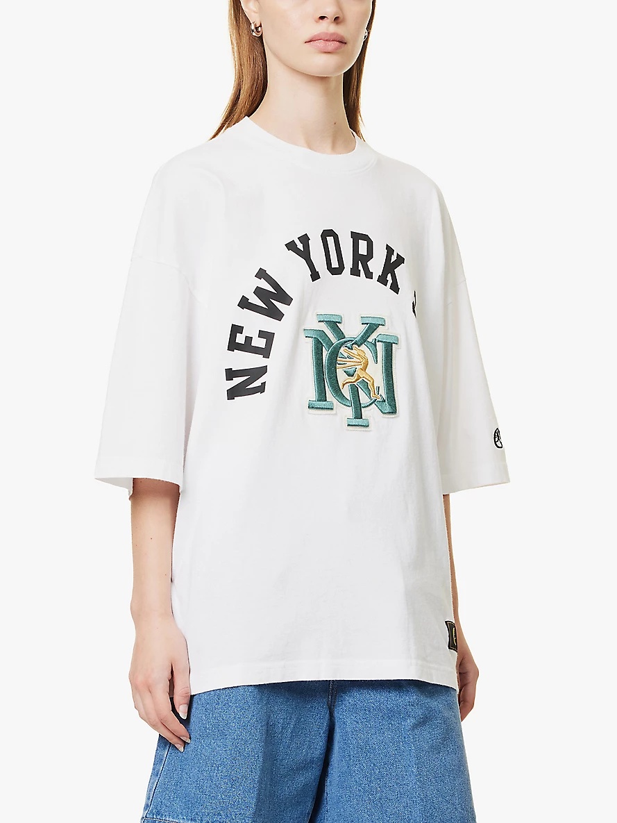 NYC-embroidered relaxed-fit cotton-jersey T-shirt - 3