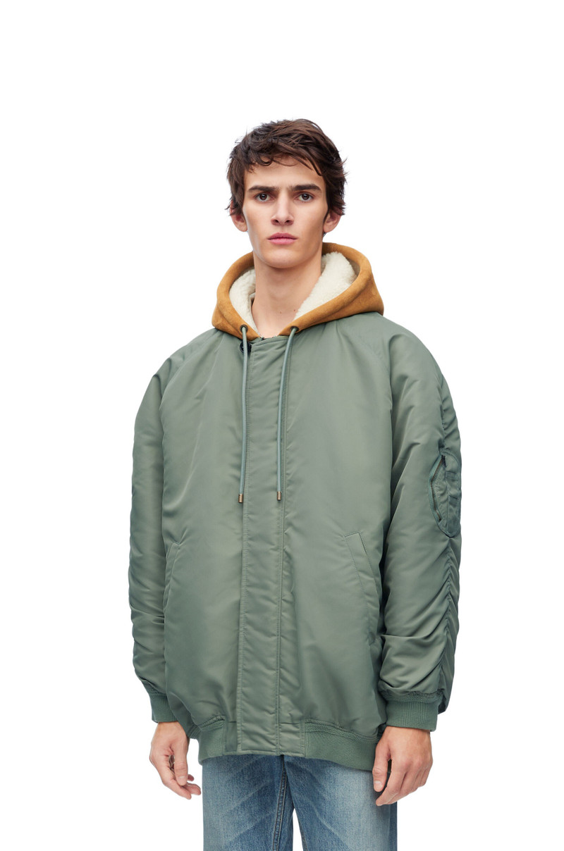 Hooded bomber jacket in nylon 3