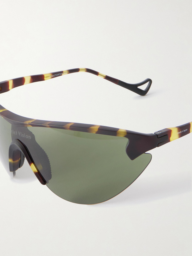 Yukinori Range Finder D-Frame Tortoiseshell Acetate Wrap-Around Sunglasses 4