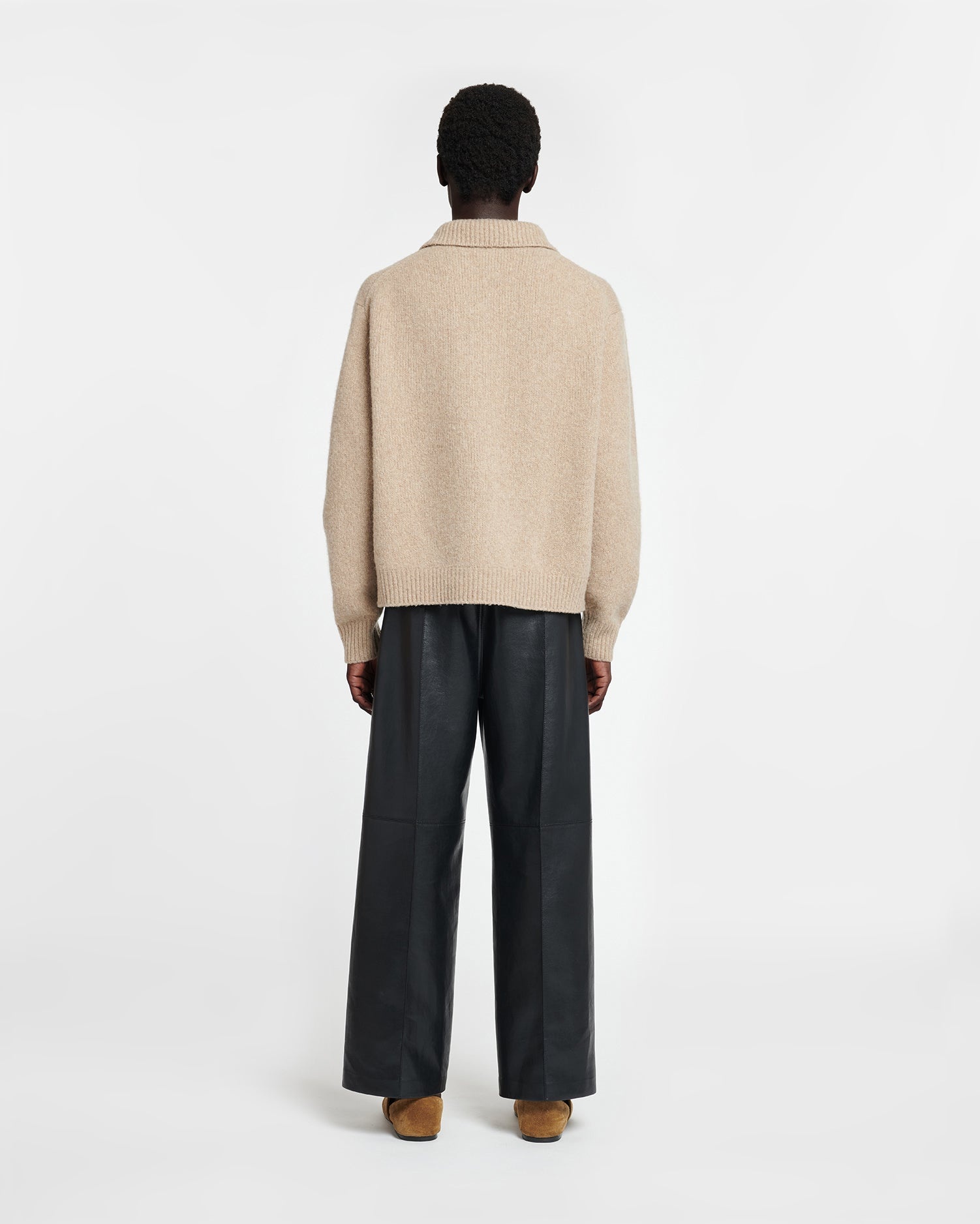 Brushed Merino Polo Sweater - 3