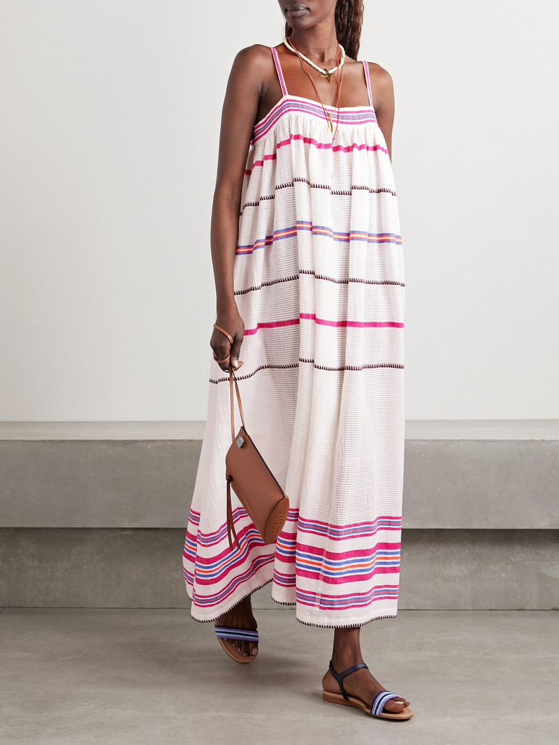 lemlem Eda Striped Cotton-blend Maxi Dress outlook