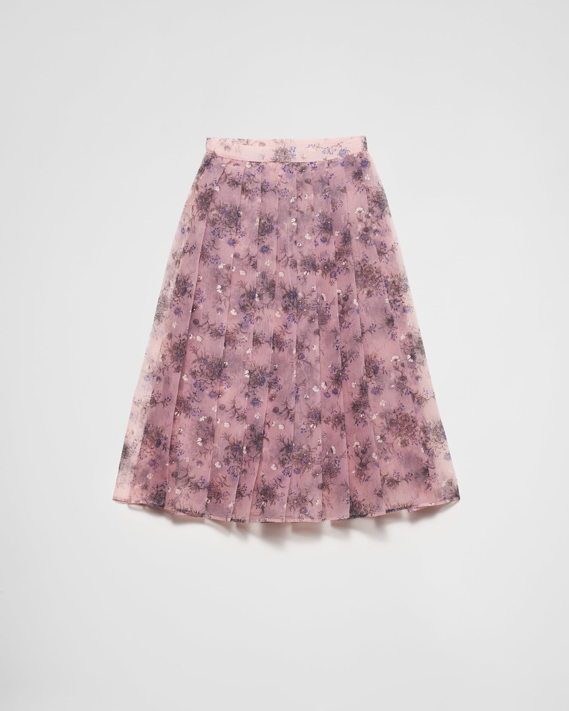 Printed nylonette skirt 1