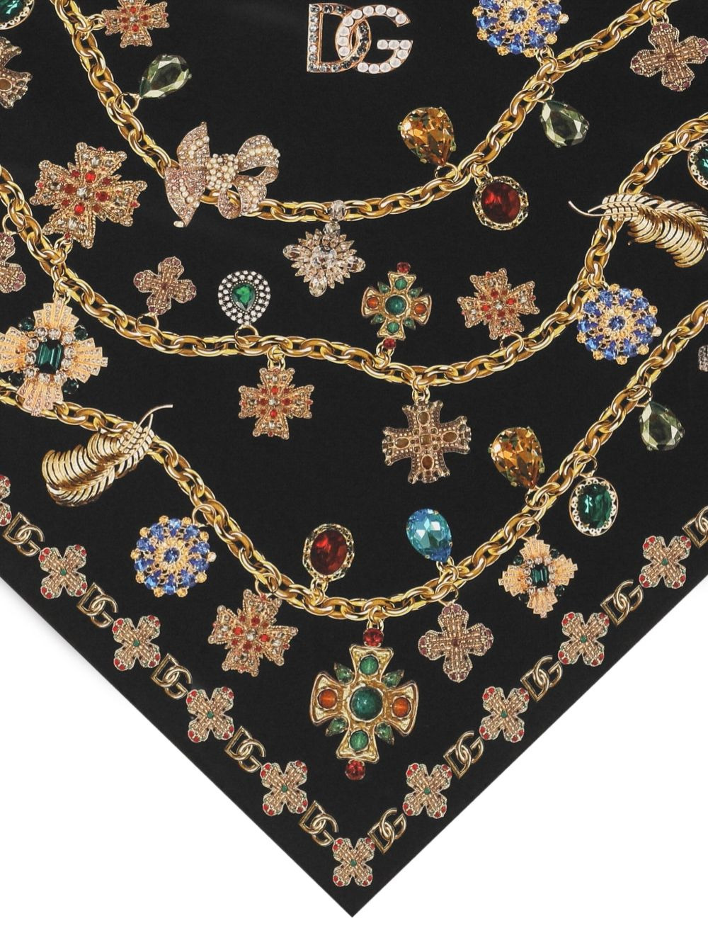 embellished silk scarf - 2