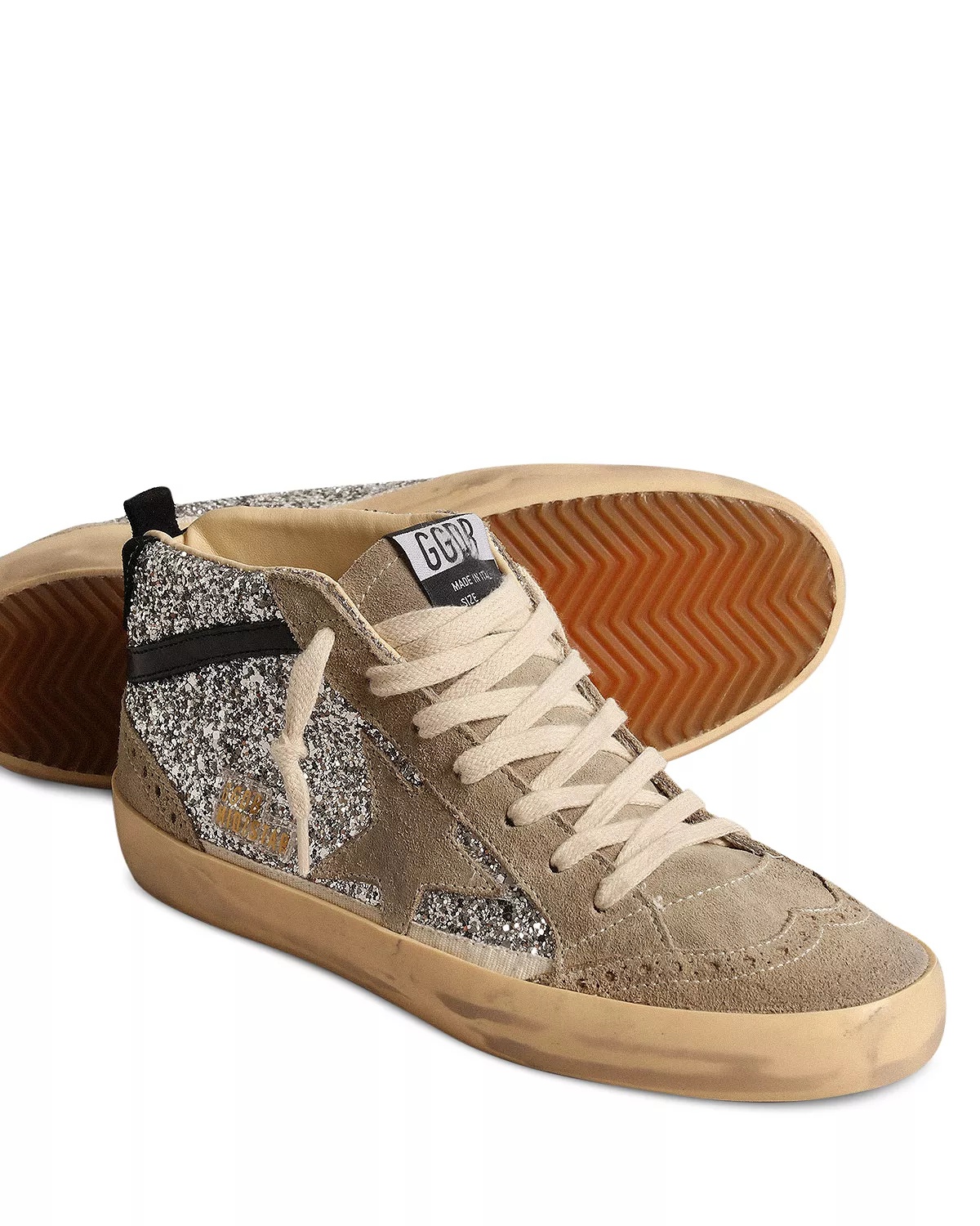 Women's Mid Star Glitter Mid Top Sneakers - 3