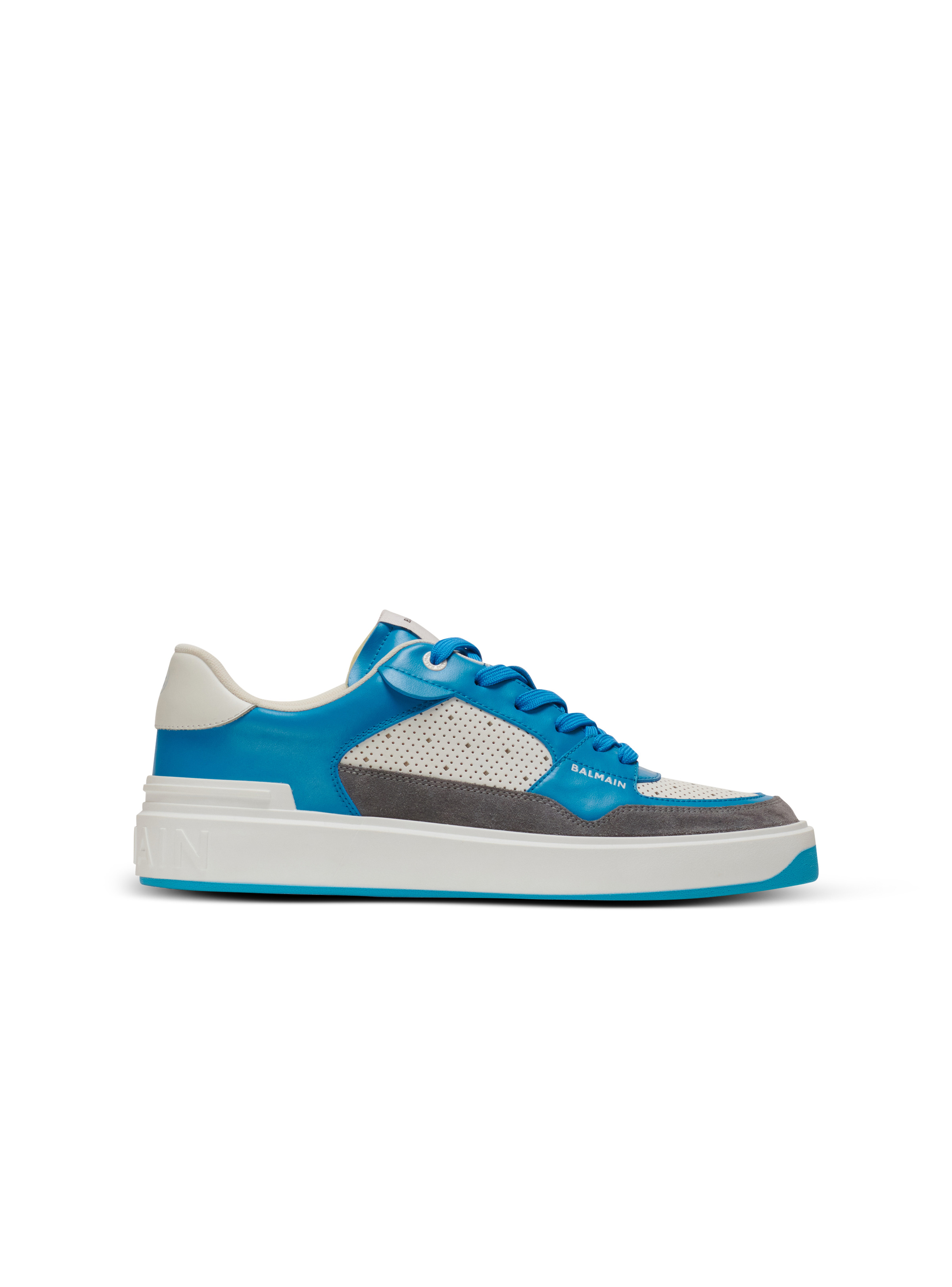 Balmain B-Court Flip trainers in calfskin and suede | REVERSIBLE