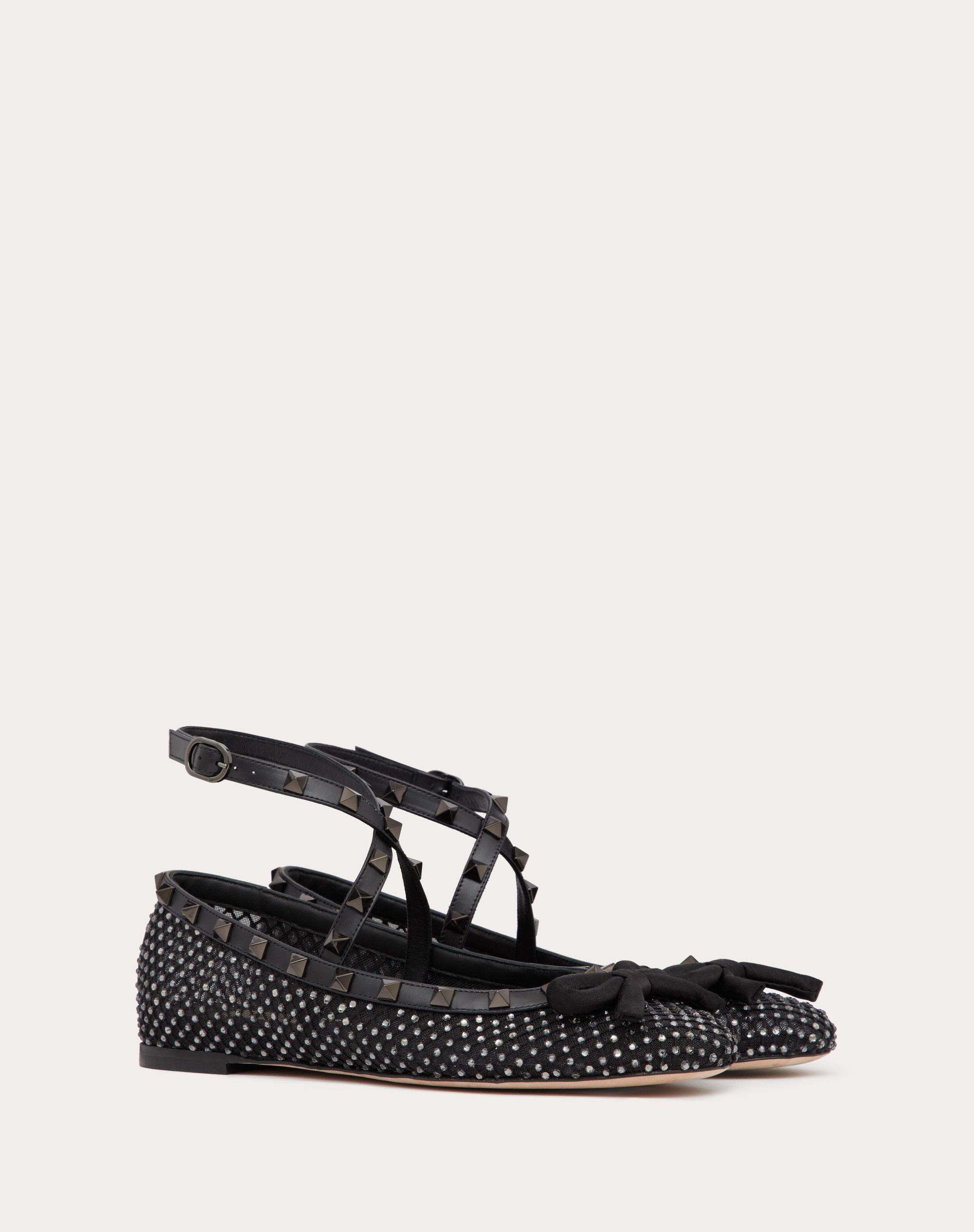 ROCKSTUD MESH BALLERINA WITH CRYSTALS AND MATCHING STUDS - 2