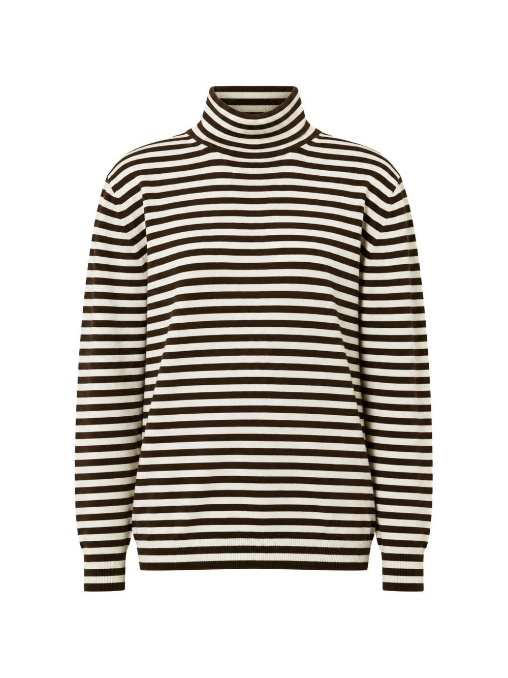striped roll-neck sweater - 1