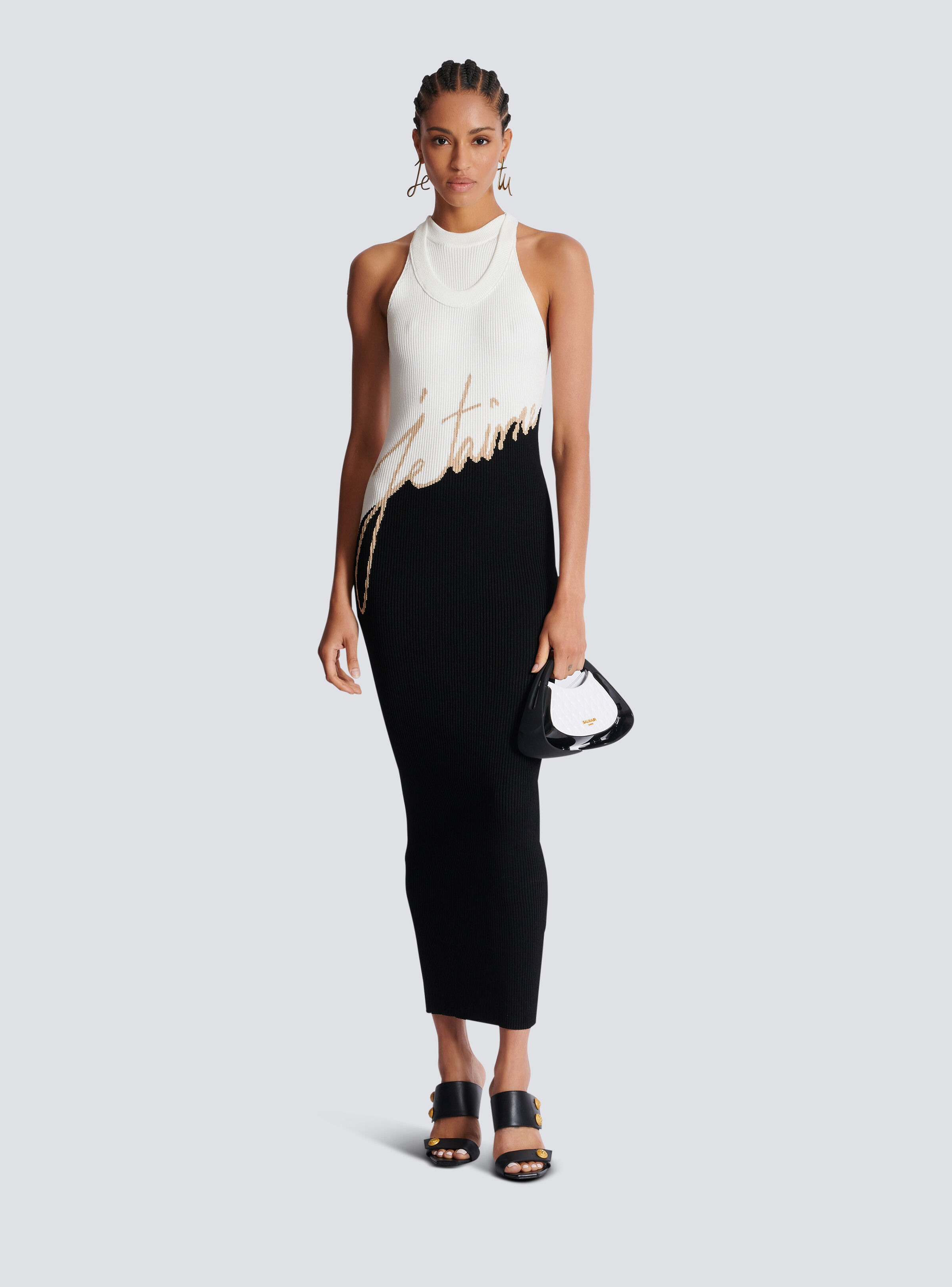 Long "Love Letter" jacquard knit dress - 2