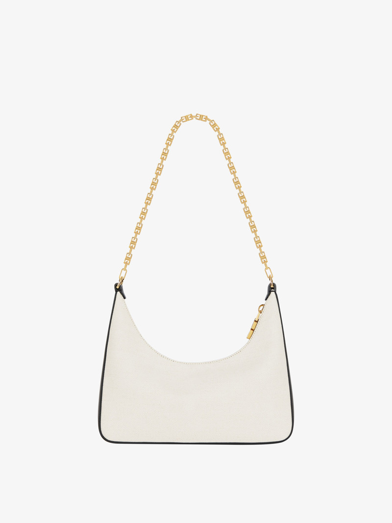 SMALL MOON CUT OUT BAG IN CANVAS WITH CHAIN 4