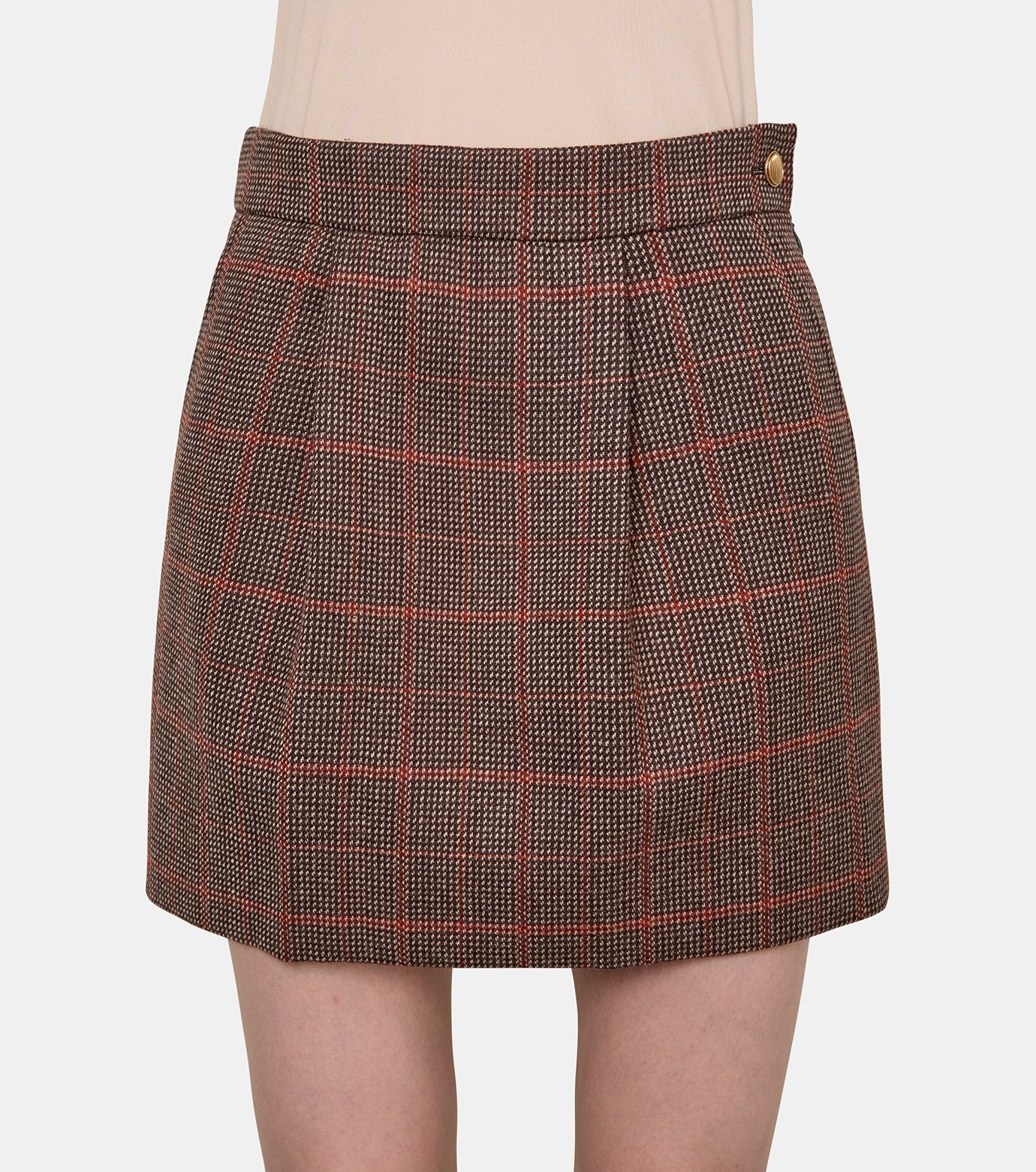 Checkered Short Skirt - 2