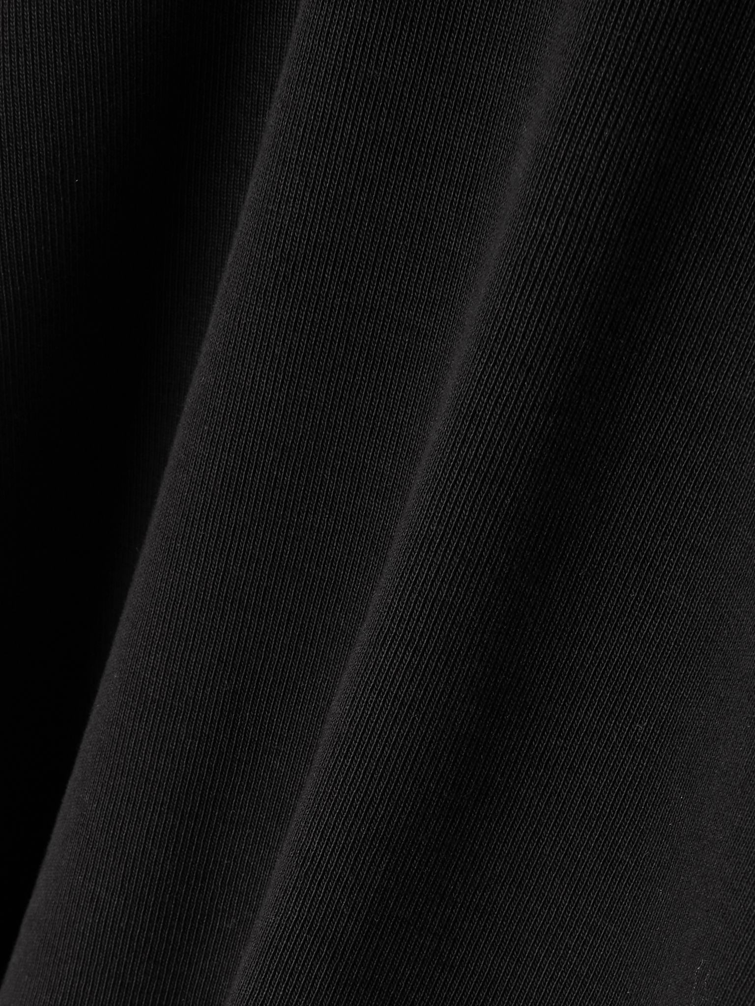 Cropped cotton-jersey turtleneck T-shirt Black - 4