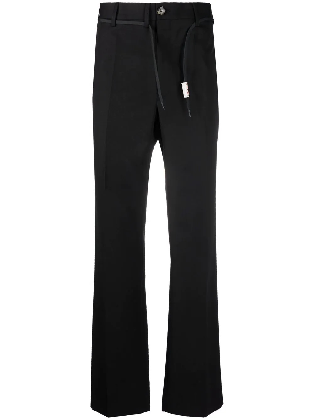 pressed-crease straight-leg trousers - 1