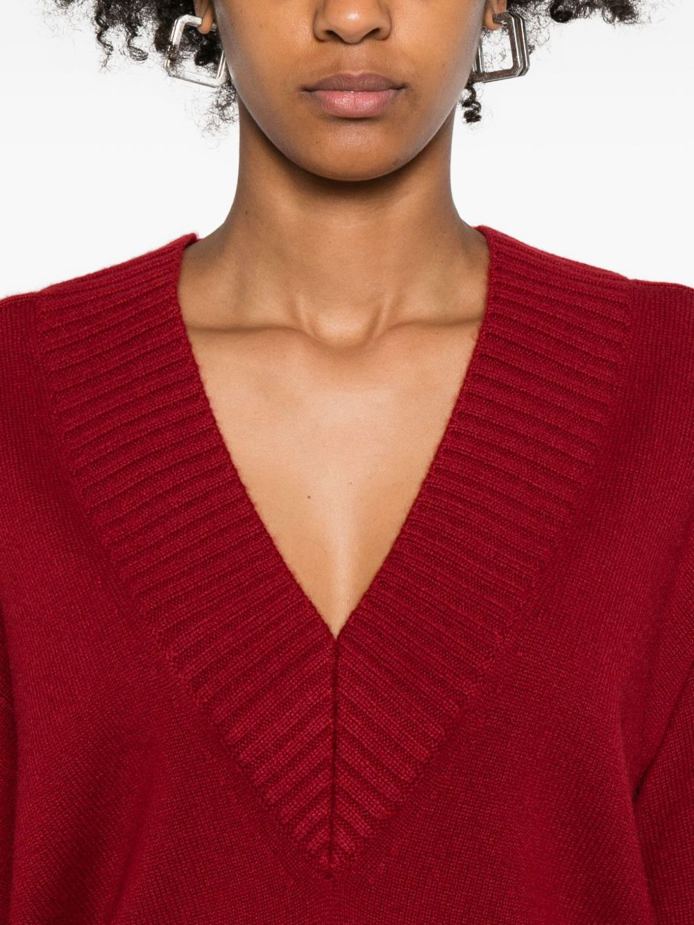 V-neck cashmere sweater - 5