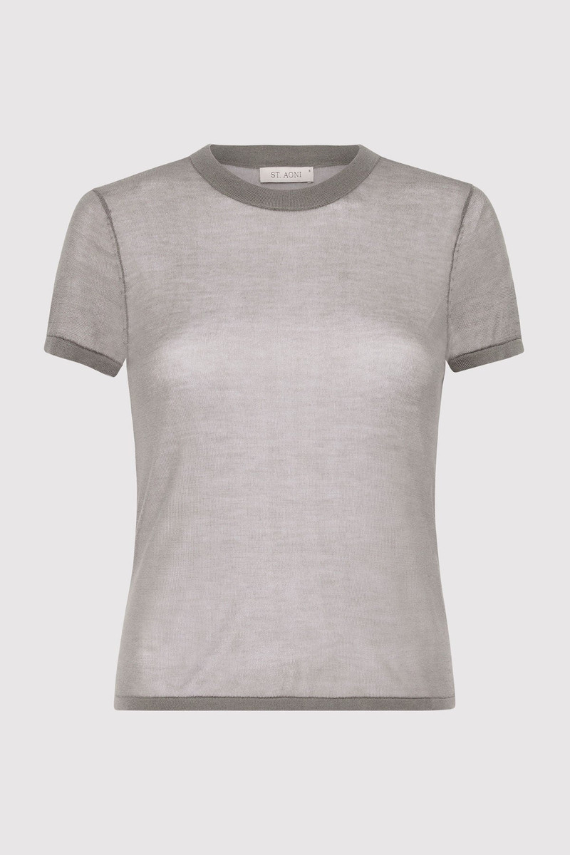 Sheer Baby Tee - Smokey Olive 1