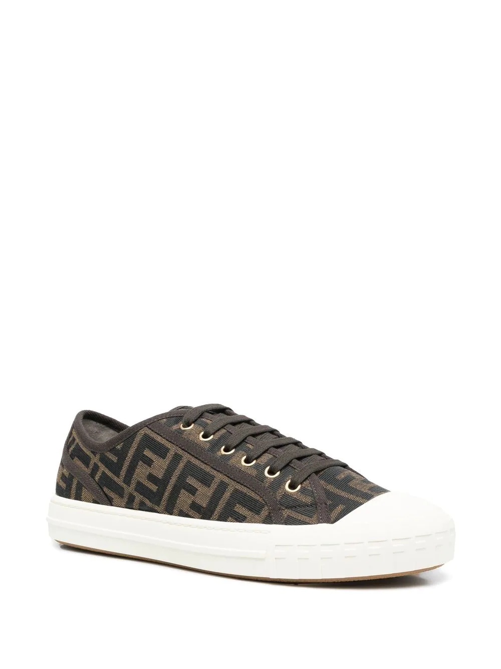 jacquard-logo low-top sneakers - 2