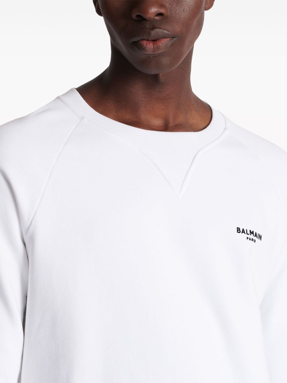 logo-print cotton sweatshirt - 7