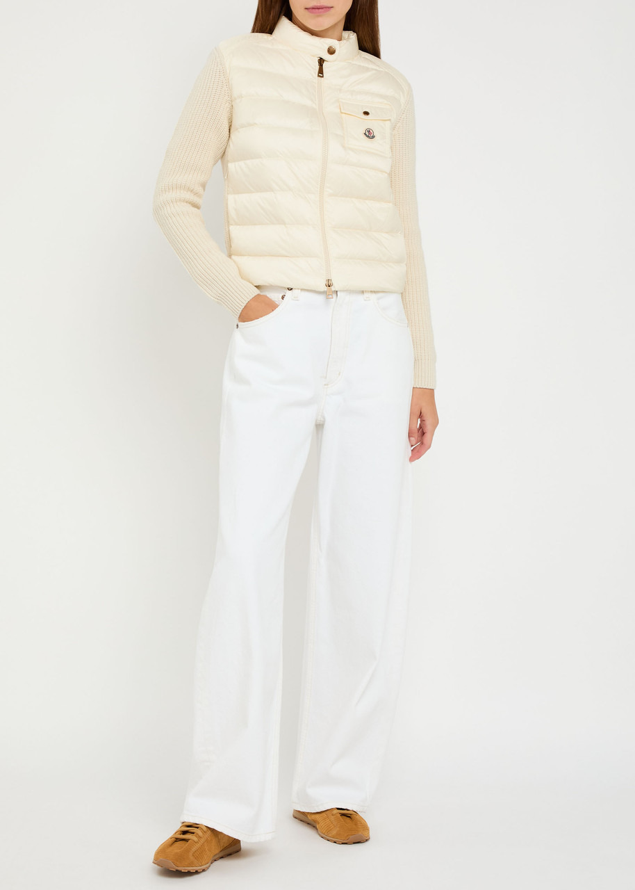 Moncler Quilted Wool and Cashmere-blend Cardigan - 4