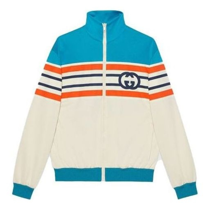 Gucci Interlocking G Stripe Jacket 'Light Blue Ivory' 673299-XJDU1-4628 - 1