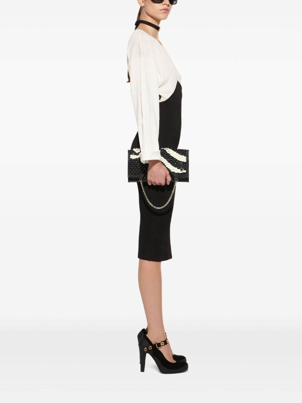 abstract-print knit dress - 3
