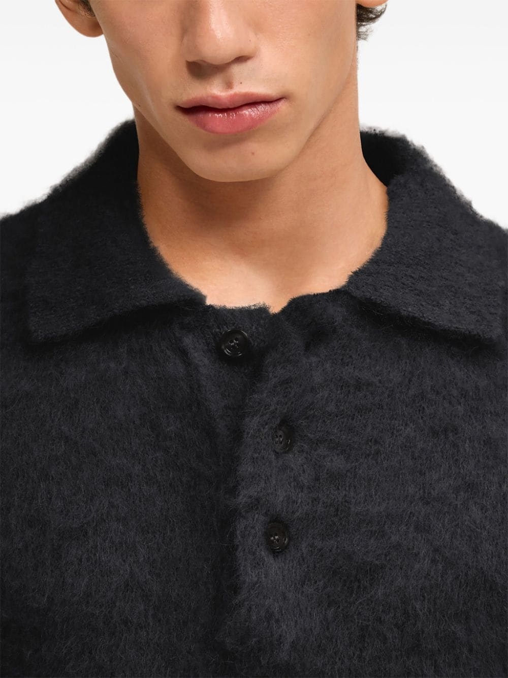 brushed-effect polo top - 6