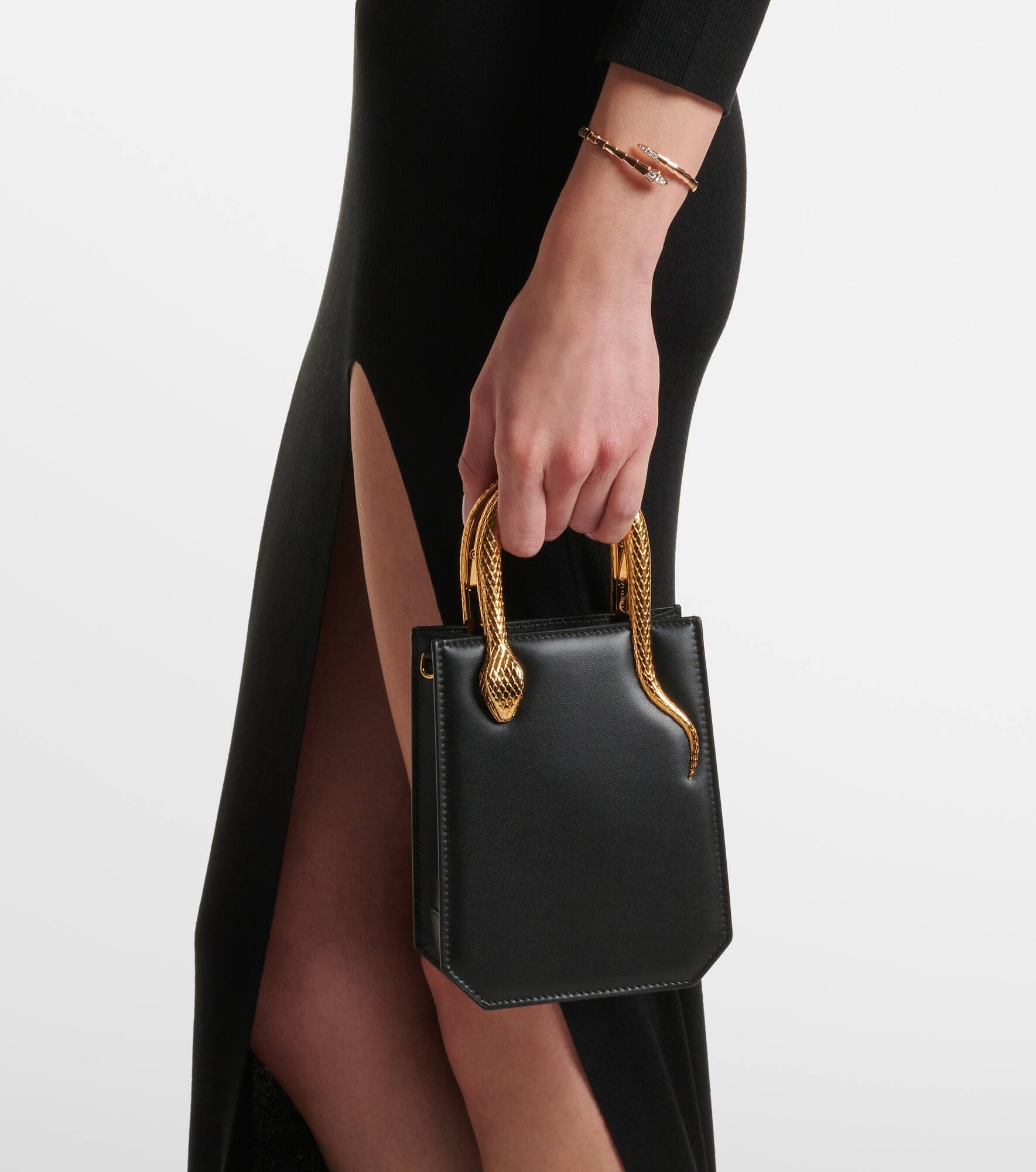 Serpentine Mini leather tote bag - 7