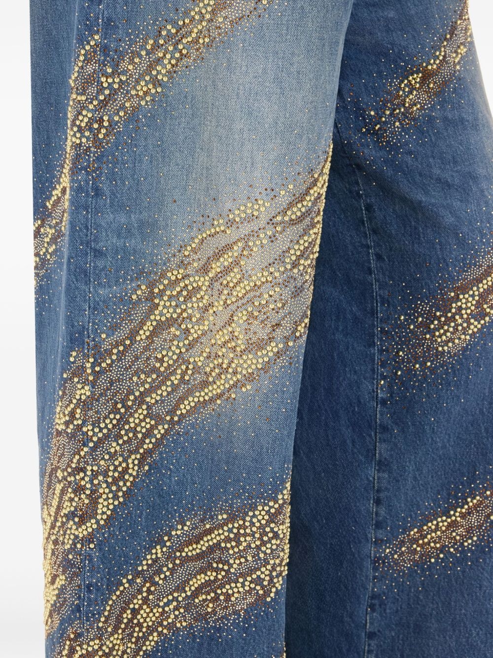 distressed wide-leg jeans - 6