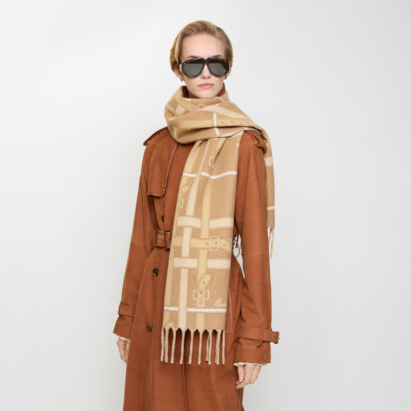 Belt Check Cashmere Scarf 4