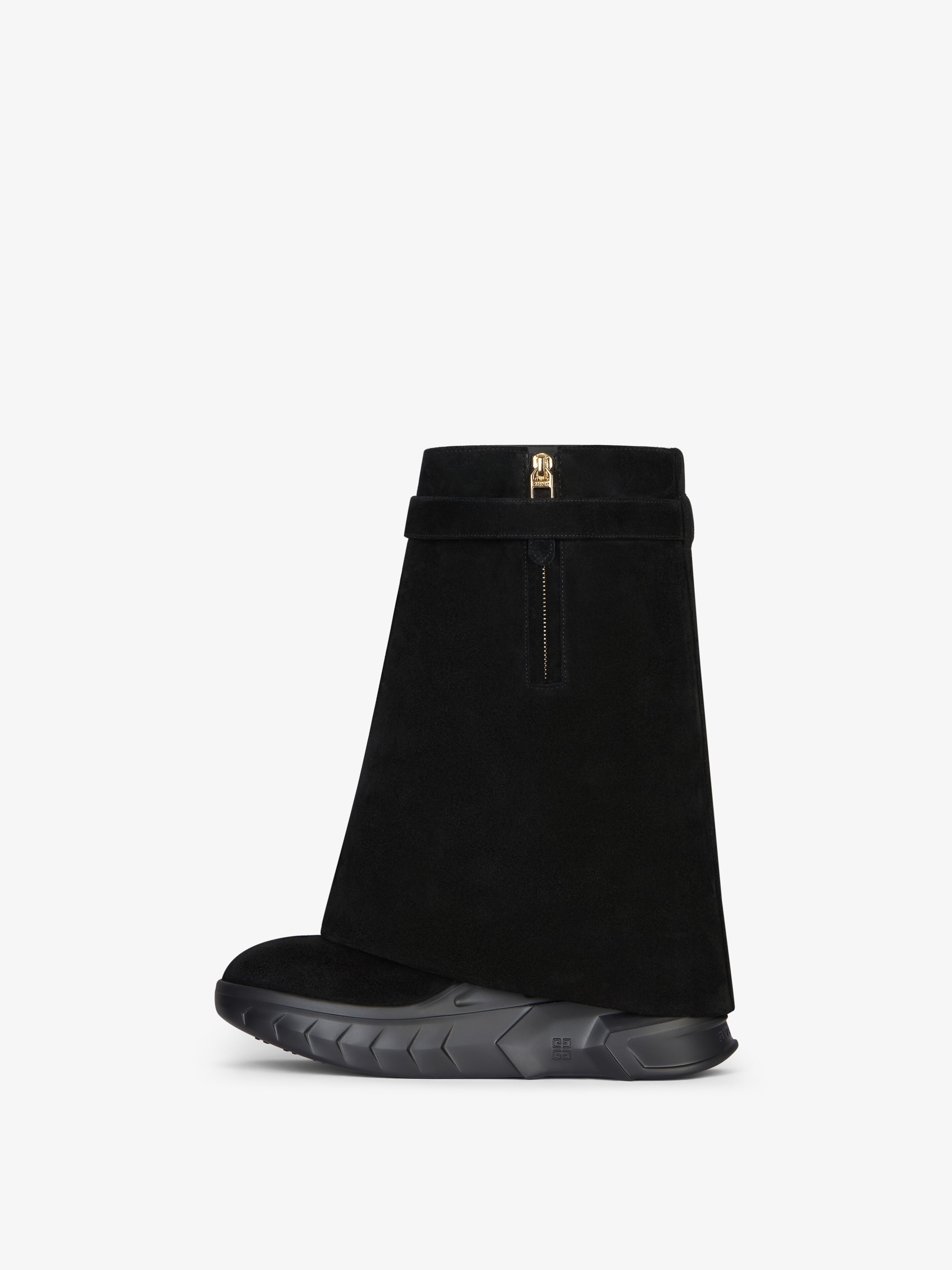SHARK LOCK BIKER ANKLE BOOTS IN SUEDE - 4