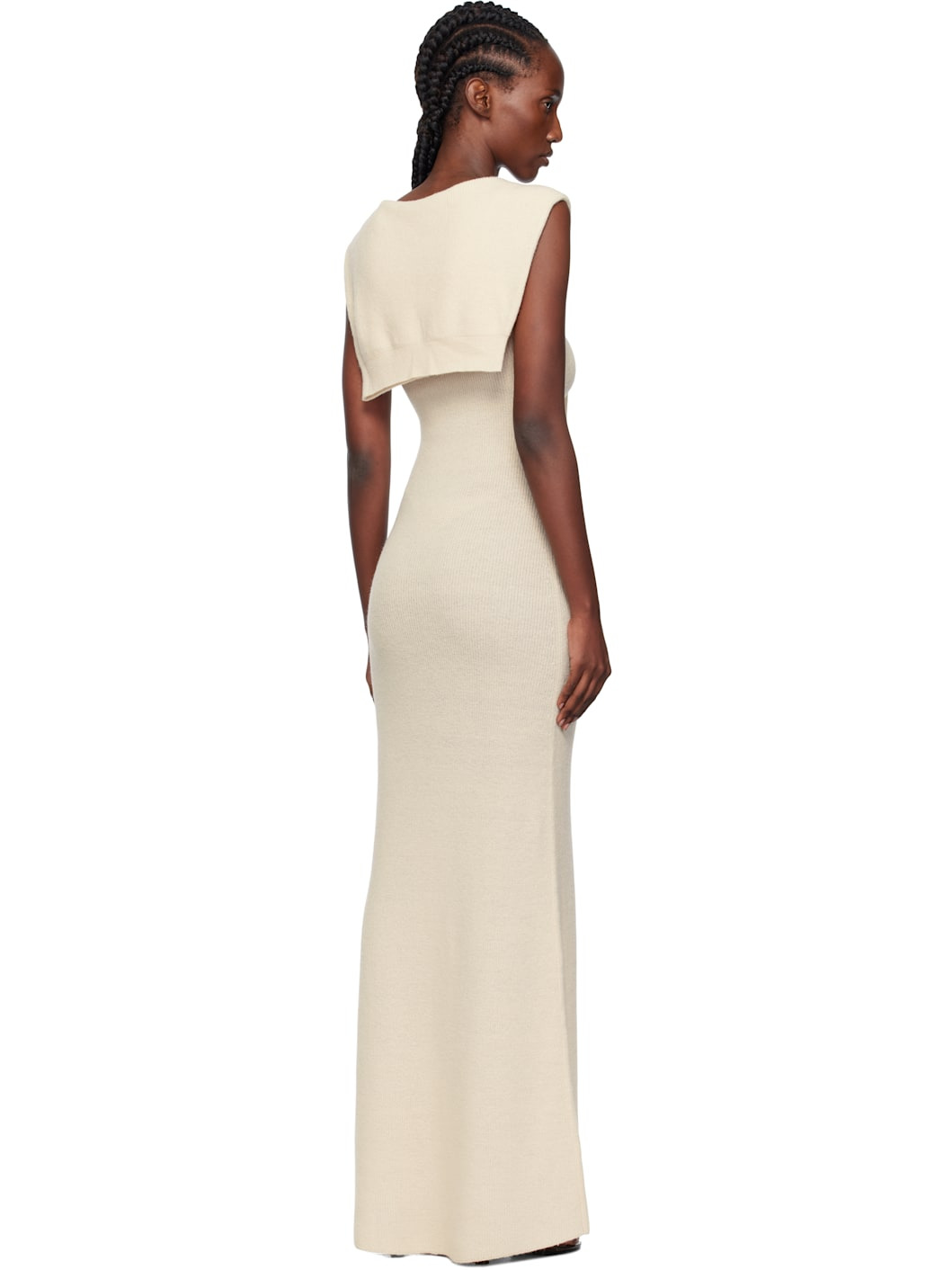 Beige Vao Maxi Dress - 3