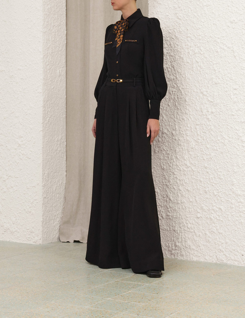 BELTED WIDE LEG PANT 3
