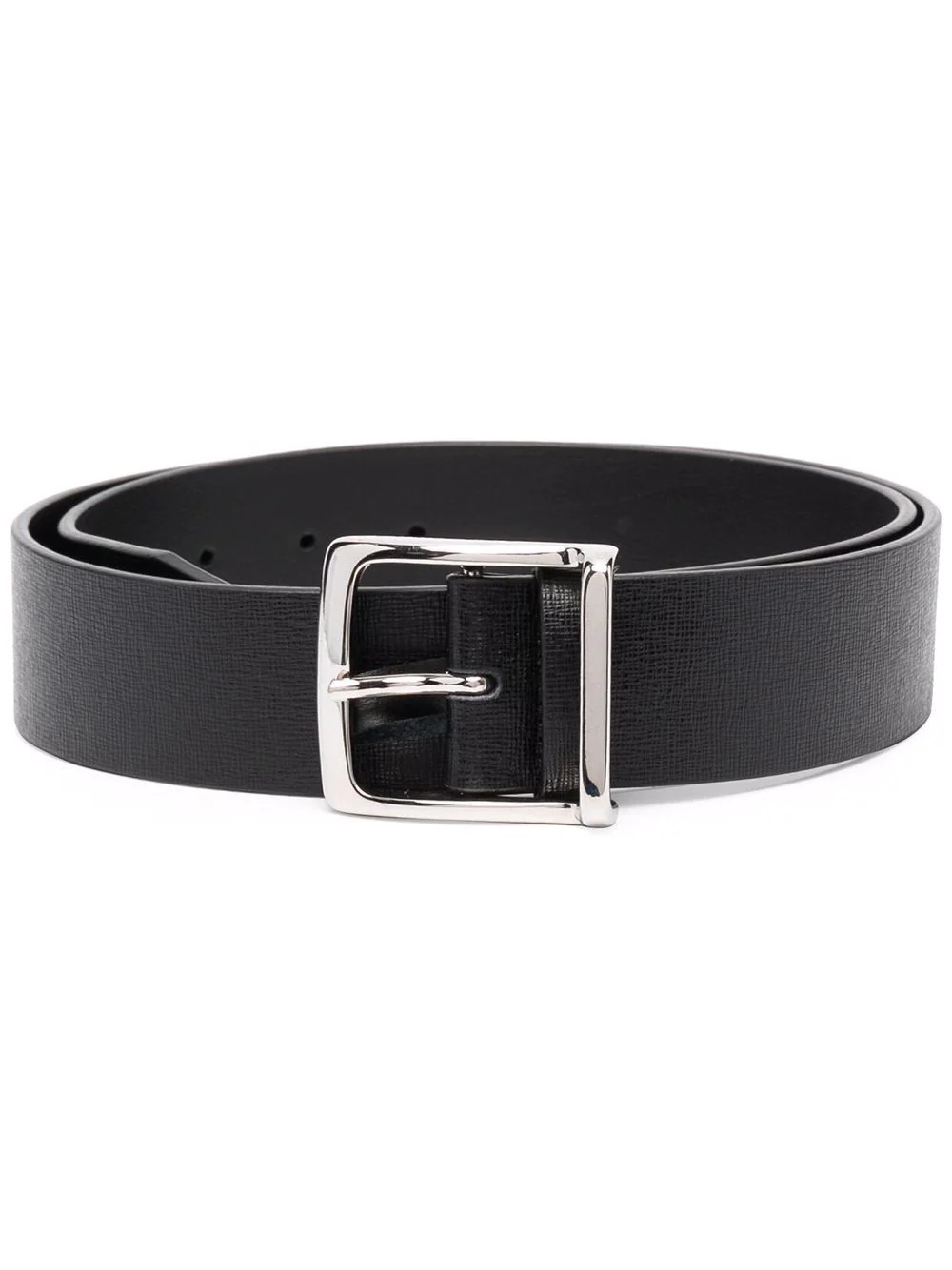 buckled leather belt - 1