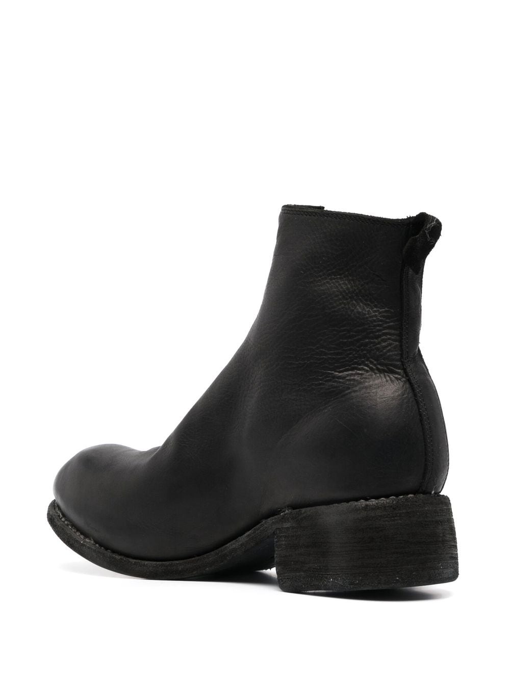 front-zip 50mm leather boots - 3