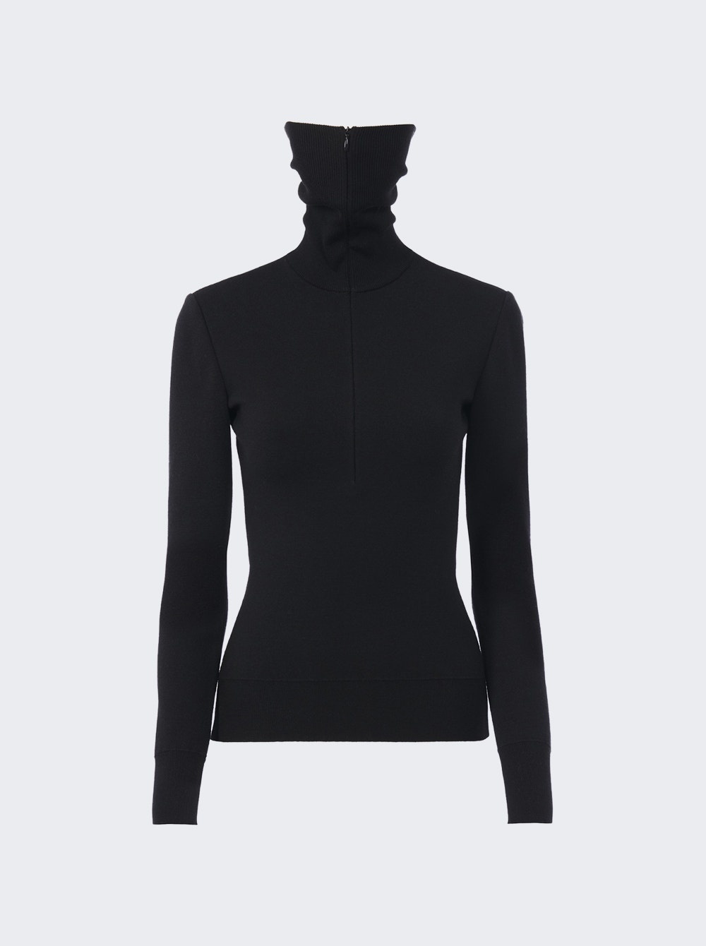 Minimalist Wool Turtleneck Black - 1