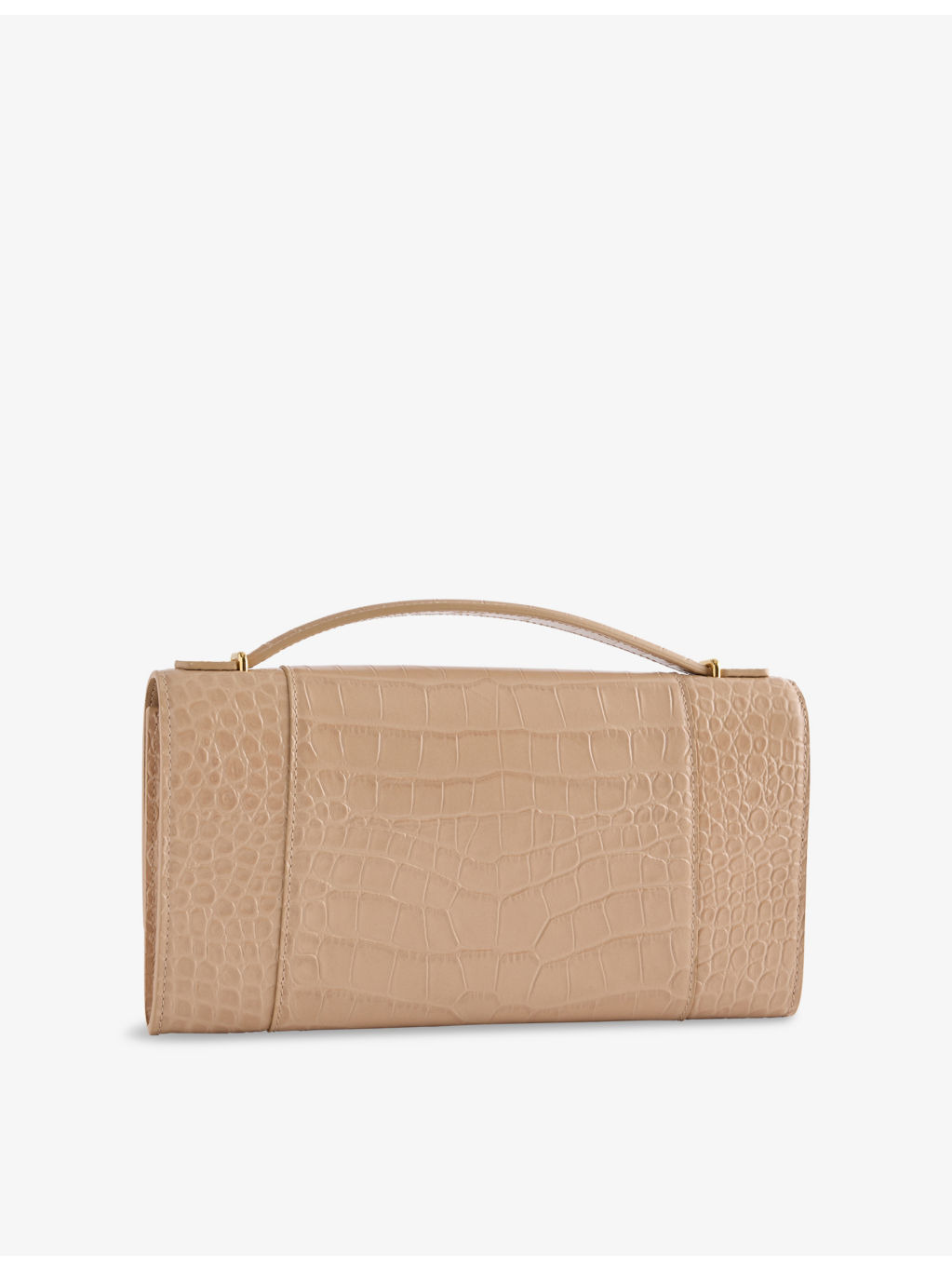 Hourglass Croc-Effect Leather Pochette - 4