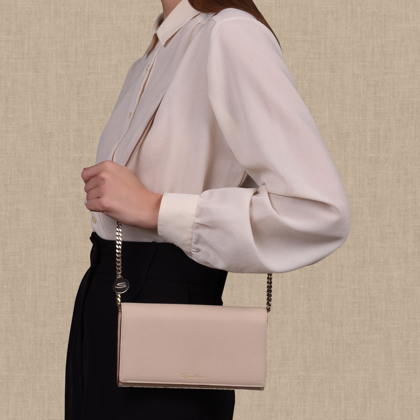 White tumbled leather crossbody bag - 2