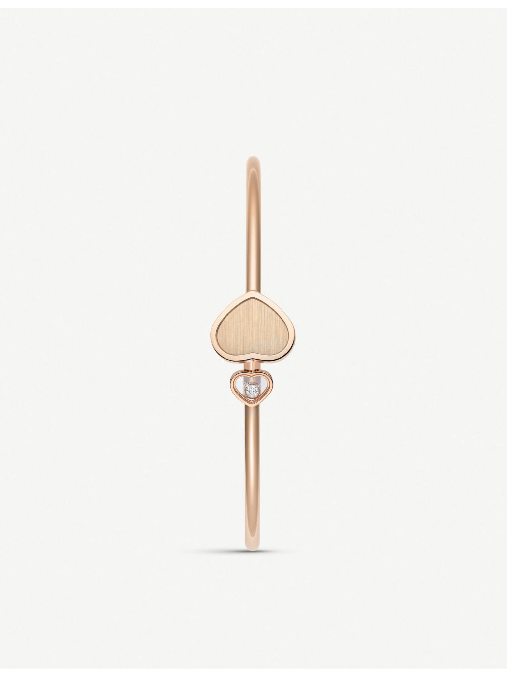 Chopard x 007 Happy Hearts Golden Hearts 18ct rose-gold and 0.19ct white-diamond bangle - 4