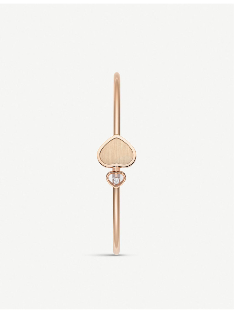 Chopard x 007 Happy Hearts Golden Hearts 18ct rose-gold and 0.19ct white-diamond bangle 4