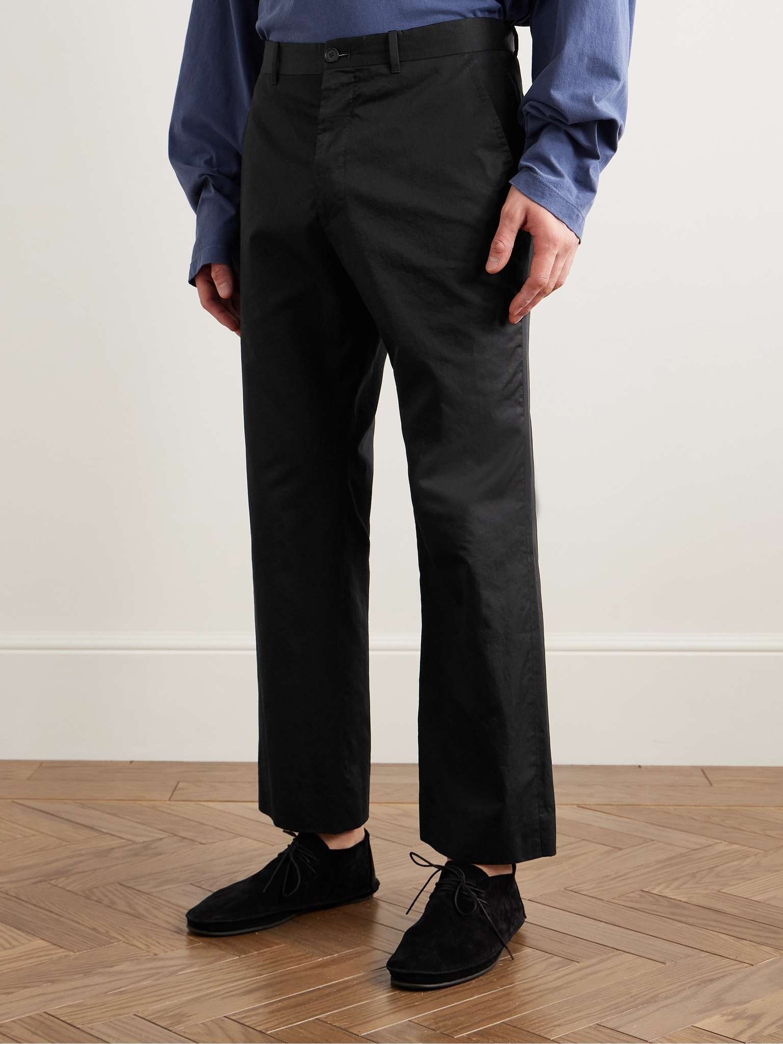 Lerio Straight-Leg Cotton-Poplin Suit Trousers - 3