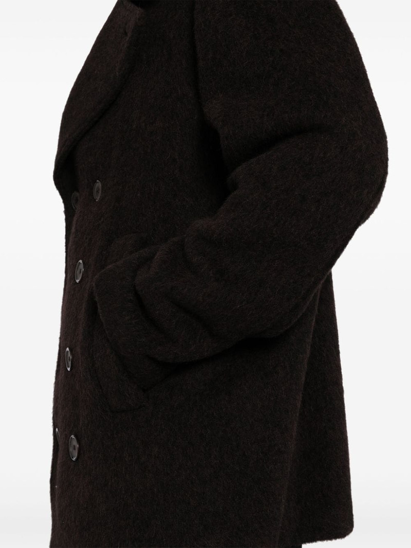 double-breasted melange coat 5