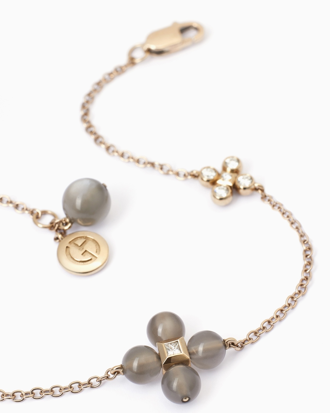 18K GOLD, DIAMOND AND MOONSTONE GIOIA BRACELET - 2