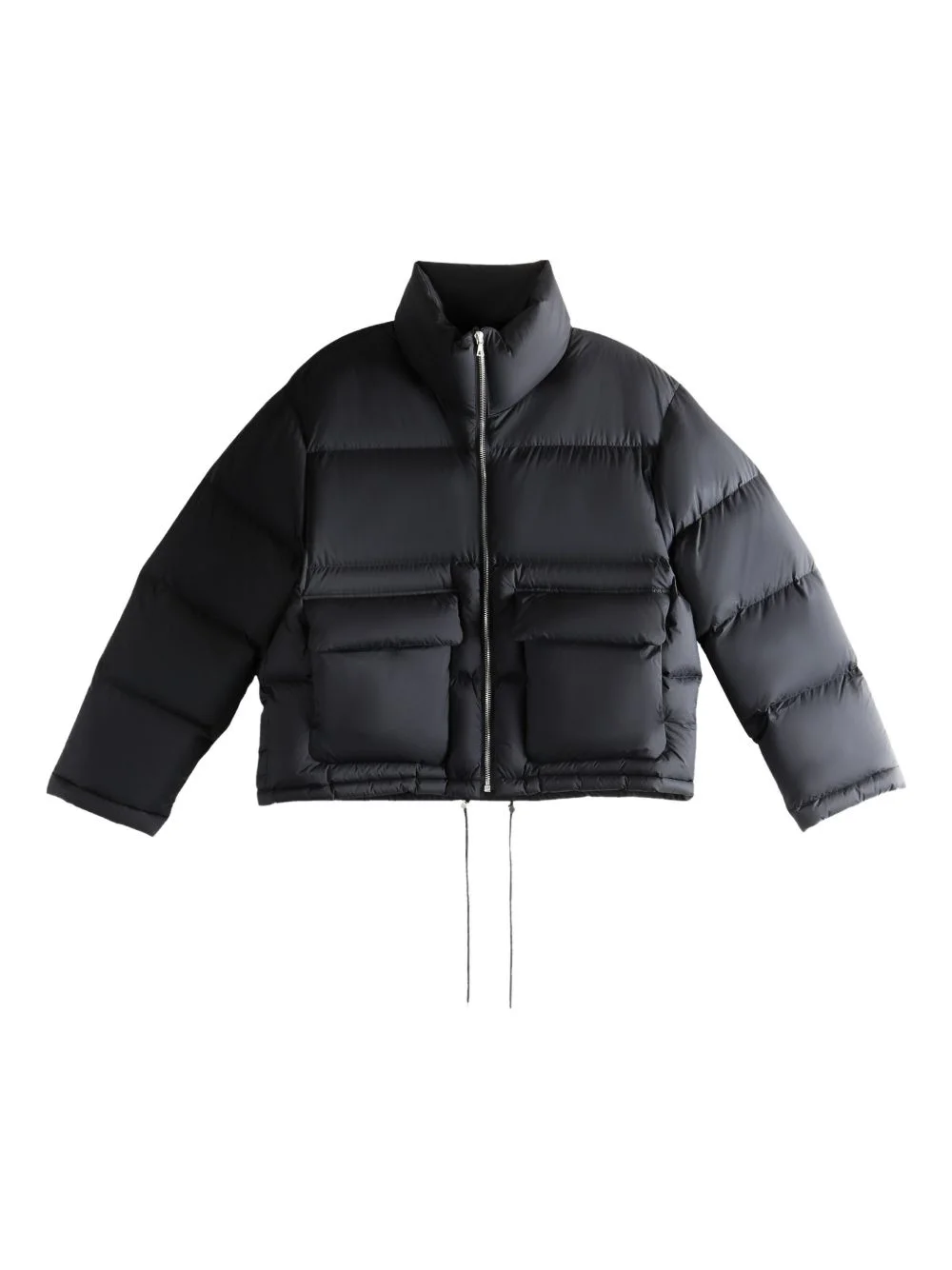 flap-pocket puffer jacket - 1