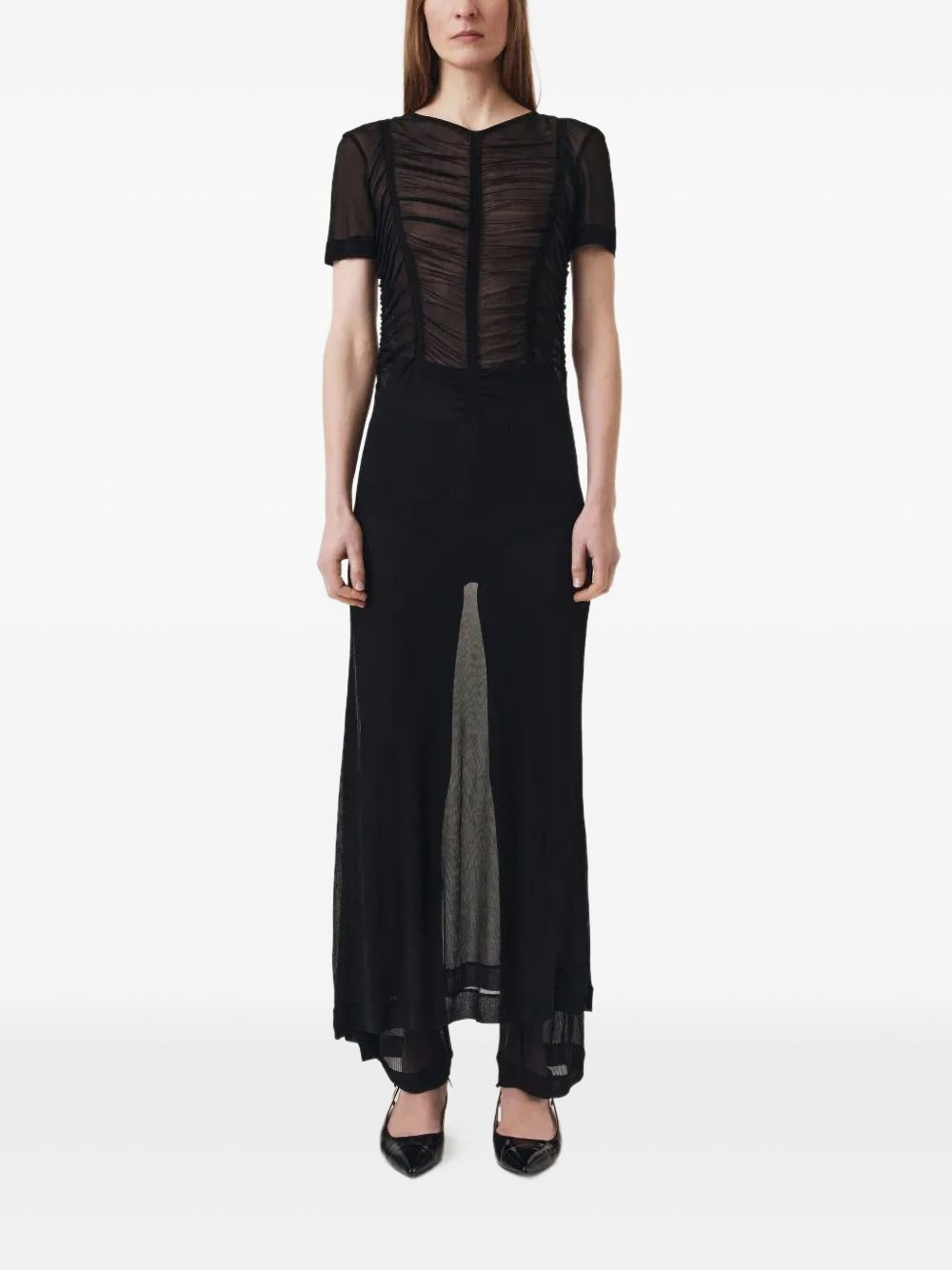 short-sleeves maxi dress - 2