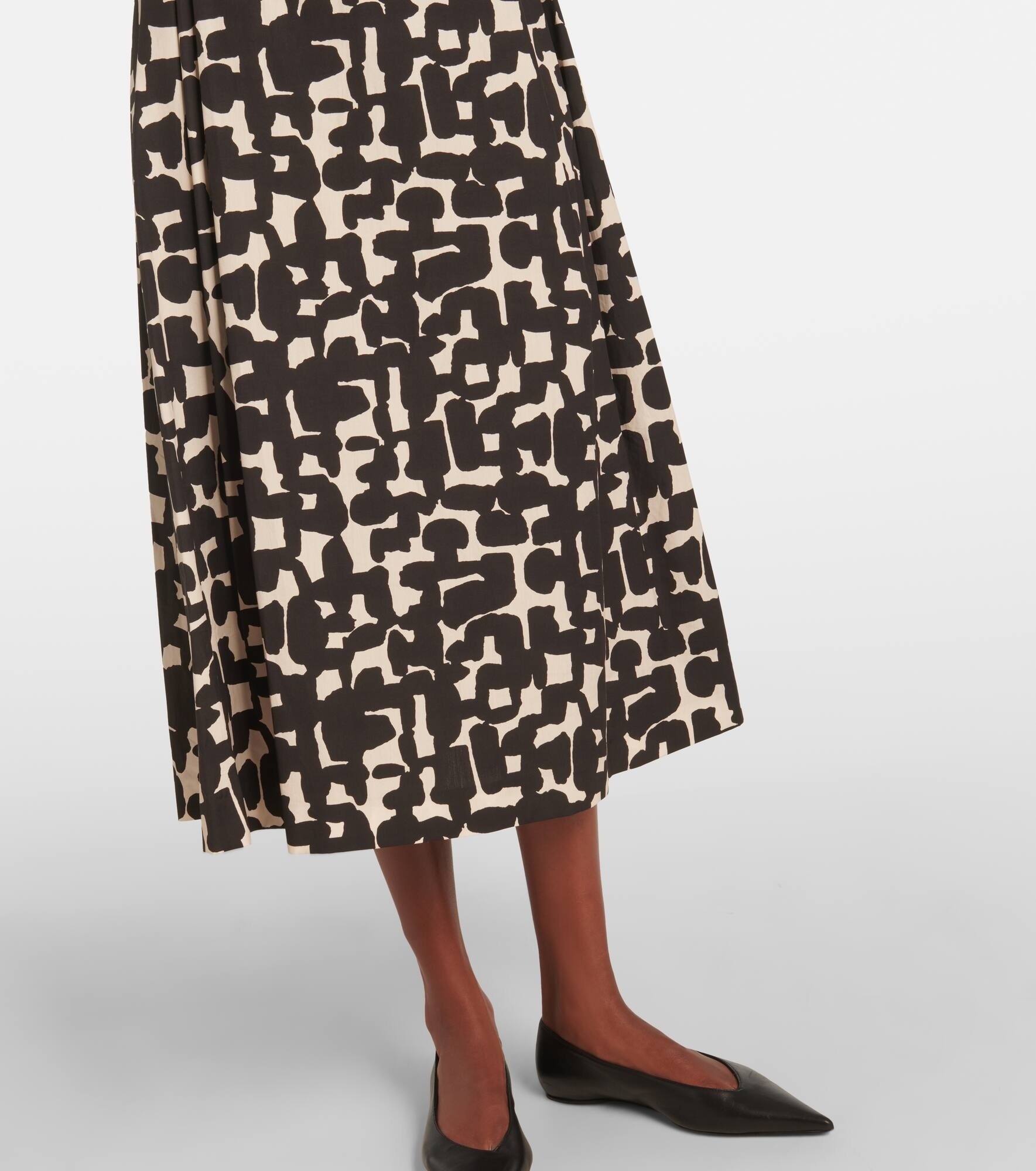 Callas printed cotton poplin midi dress - 5